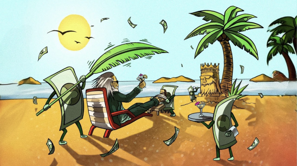 Thumbnail for Dividends are the best passive income ever with man resting in a beach
