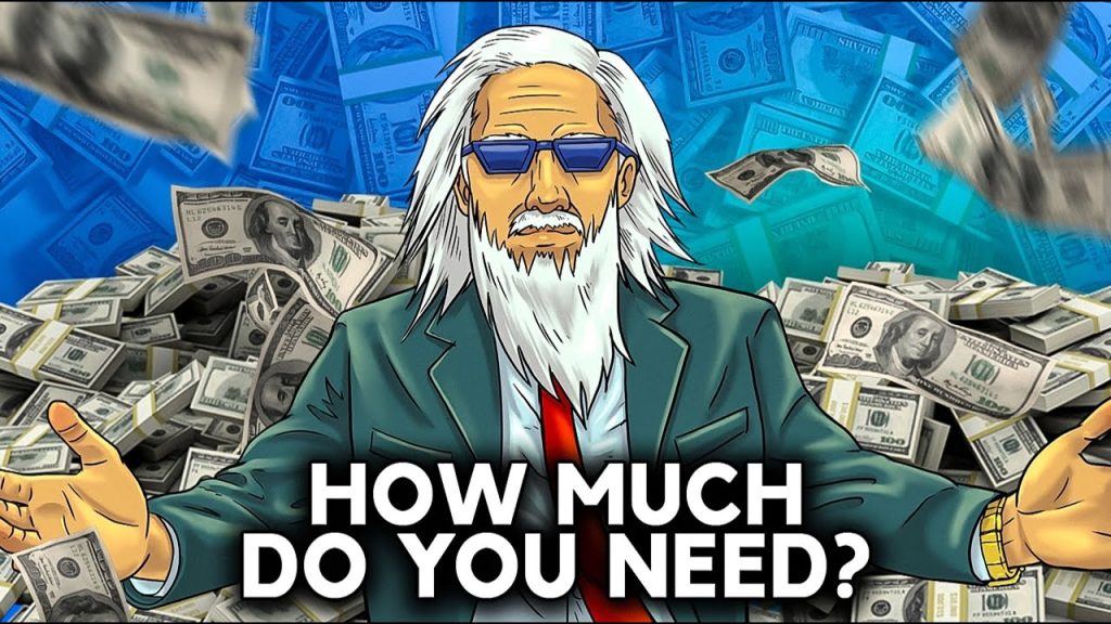 how much to start dividend investing thumbnail with man at the center spreading his arms and money as a background