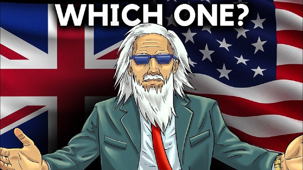 FTSE 100 vs S&P 500 thumbnail with man spreading his arm while background is UK and US flags