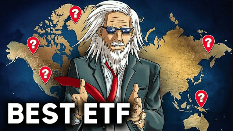 How to choose a global etf thumbnail with man at the center and the world map as a background