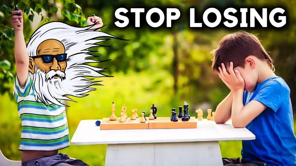 How to win at investing thumbnail, a man celebrating after a win on chess and a kid crying