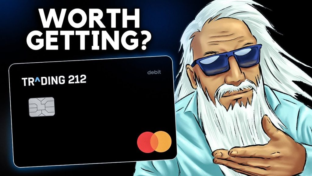 Trading 212 debit card thumbnail with man showing trading 212 card